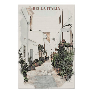 ** Italia Italien Street Pflanze Zuhause AP12 Post Poster