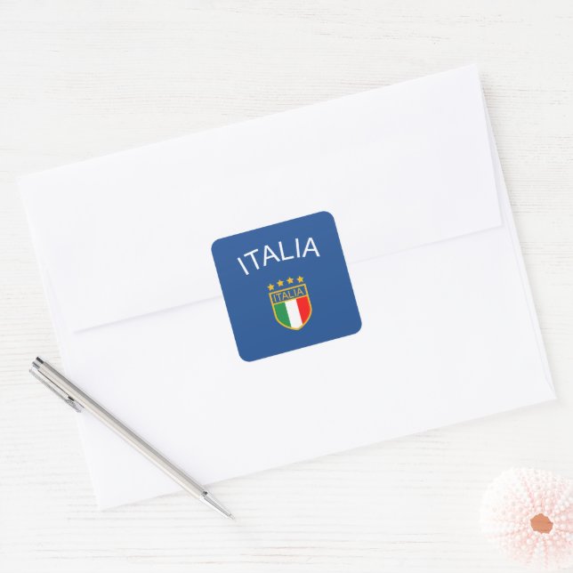 Italia Quadratischer Aufkleber (Umschlag)