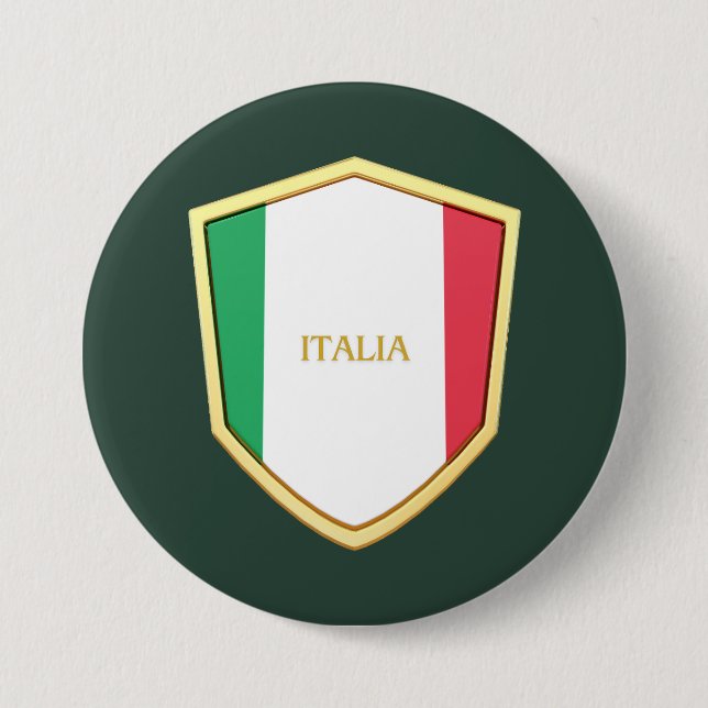 Italia Shield Soccer Fan Button (Vorderseite)