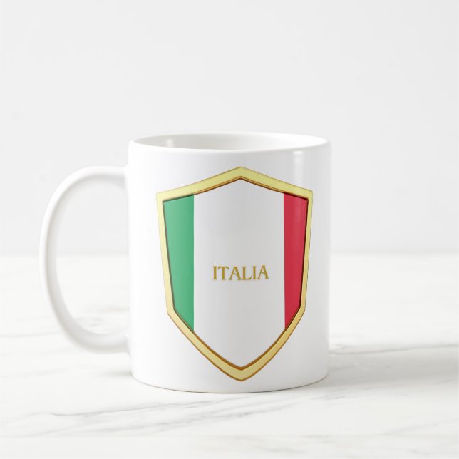 Italia Shield Soccer Fan Kaffeetasse (Links)