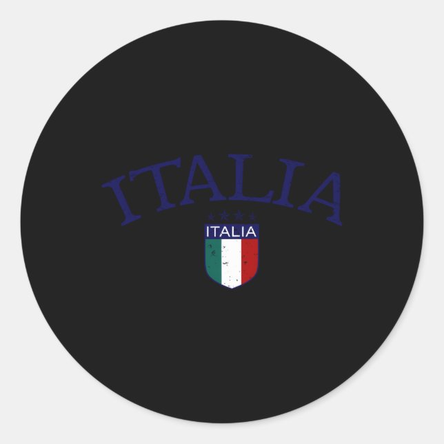 Italia Soccer Runder Aufkleber (Vorderseite)