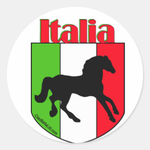 Italia-Stallion-Wappen Runder Aufkleber