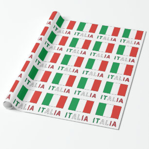 Italia und italienische Flagge Geschenkpapier