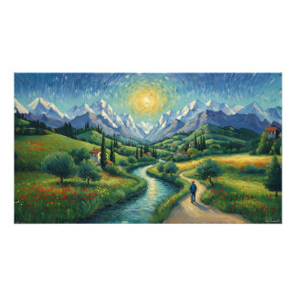 Italian Alps Snowcapped Fotodruck