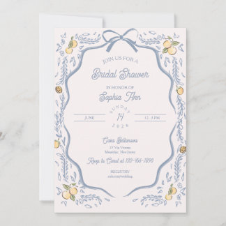 Italian Amalfi Coastal Bridal Shower Invitation Einladung