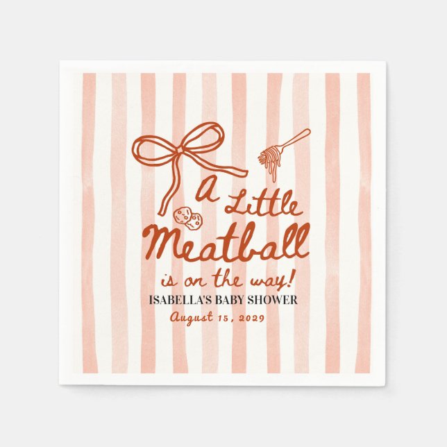 Italian Baby Shower Theme Serviette (Vorderseite)