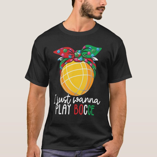 Italian Bowling Game Italy Bocci Player Bocce Ball T-Shirt (Vorderseite)