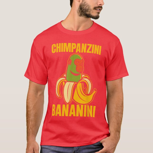 Italian Brainrot Chimpanzini Bananini Funny Brain  T-Shirt (Vorderseite)