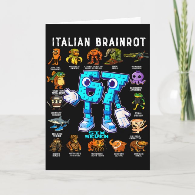 Italian Brainrot Funny 67 Meme Birthday Decoration Karte (Vorderseite)