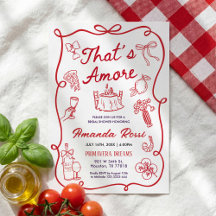 Italian Bridal Shower Invitation, That's Amore 