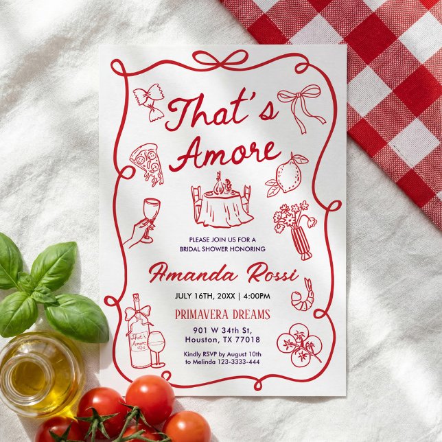 Italian Bridal Shower Invitation, That's Amore  Einladung (Von Creator hochgeladen)