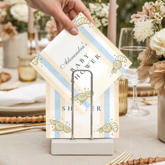 Italian Café Doodle Stripes Serviette (Von Creator hochgeladen)