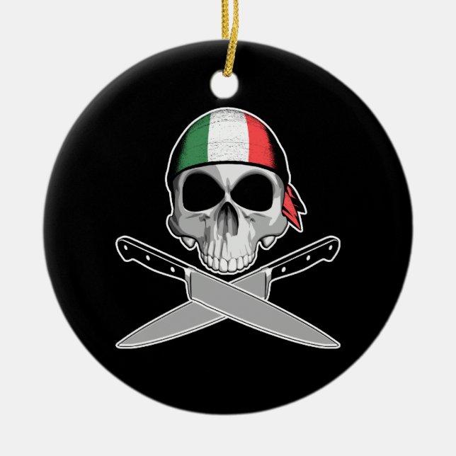 Italian Chef Keramik Ornament (Vorne)
