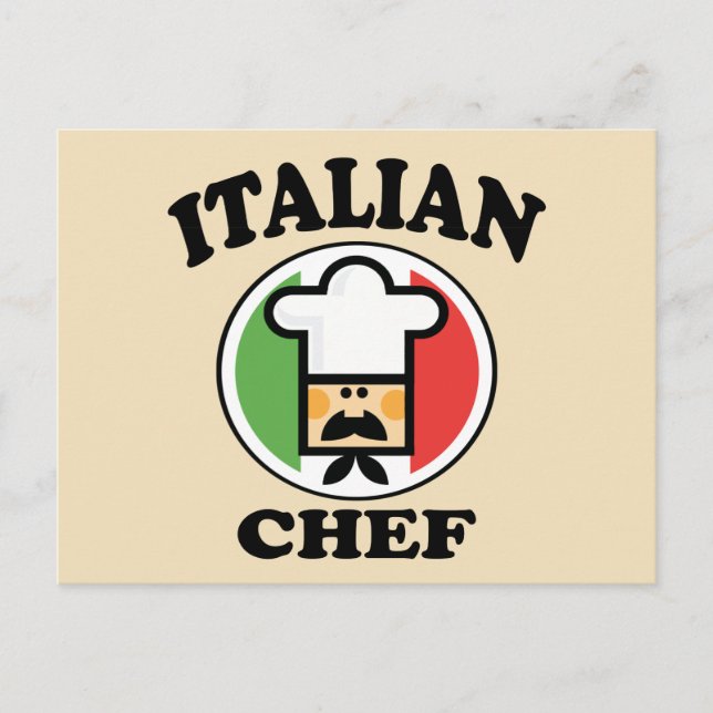 Italian Chef Postkarte (Vorderseite)