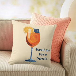 Italian Cocktail Drink Vintage Retro Happy Hour Kissen