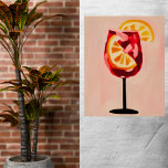 Italian Cocktail Happy Hour Vintage Retro Abstract Poster<br><div class="desc">Brighten your day with a splash of Italian cocktail inspired color with this Vintage Retro style artwork. Created in a bold watercolor style, this bright orange drink comes with an orange slice inside the wine glass and on the rim, surrounded by a bright background throughout. Personalize it by adding a...</div>