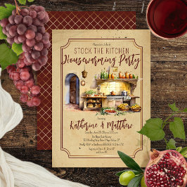 Italian Cuisine Stock the Kitchen Housewarming Einladung