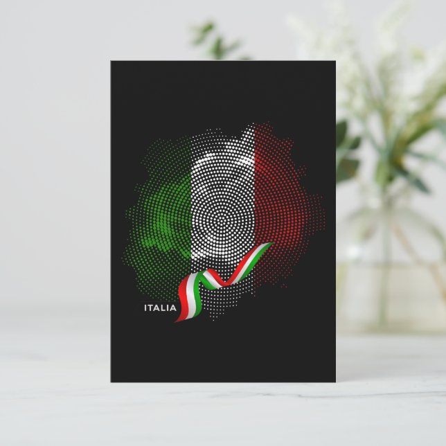 Italian flag dankeskarte (Stehend Vorderseite)