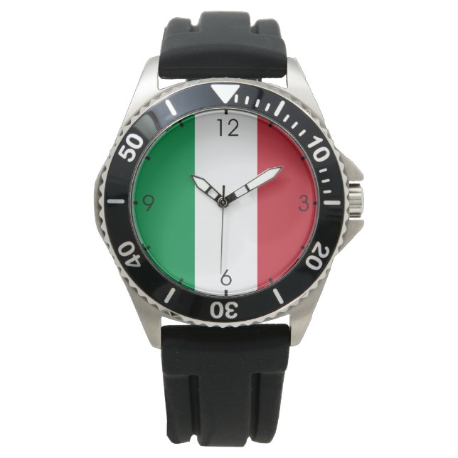 Italian Flag (Italy) Armbanduhr (Vorderseite)