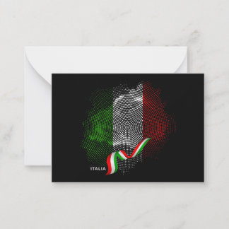 Italian flag mitteilungskarte