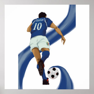 italian football gifts for Azzurri soccer fans Poster