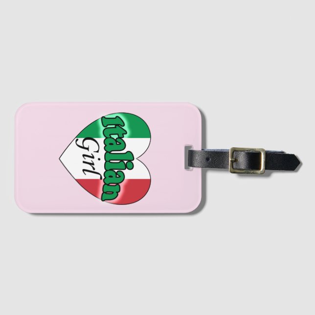 Italian Girl Gepäckanhänger (Vorderseite (Horizontal))