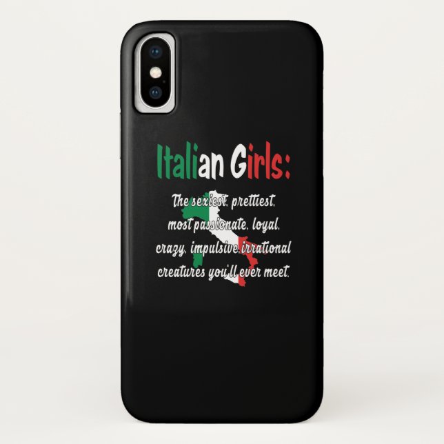 ITALIAN GIRLS FUNNY Case-Mate iPhone HÜLLE (Rückseite)