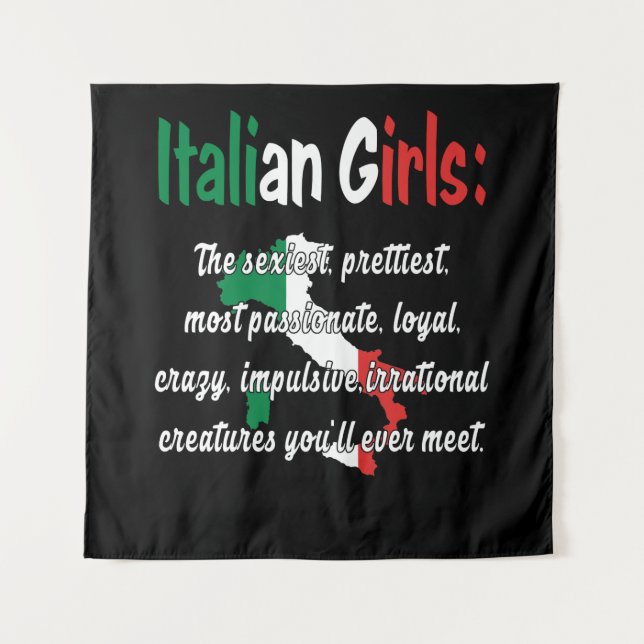 ITALIAN GIRLS FUNNY WANDTEPPICH (Vorderseite)