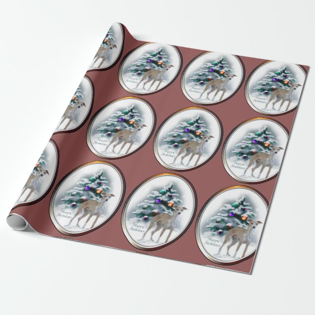 Italian Greyhound Christmas Geschenkpapier (Ungerollt)
