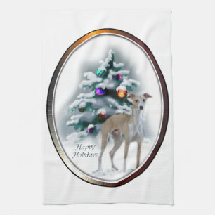 Italian Greyhound Christmas Handtuch