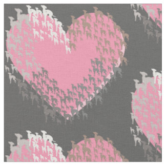 Italian Greyhound Heart Joann Fabric Stoff