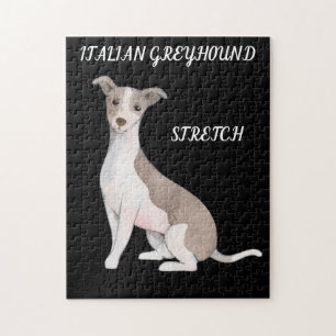 ITALIAN GREYHOUND PUZZLE & PERSONALIZED NAME.