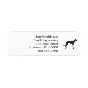 Italian Greyhound silhouette in black