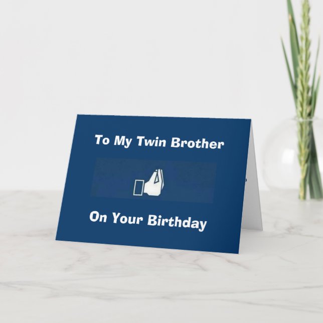 ITALIAN HUMOR FOR TWIN BROTHER BIRTHDAY KARTE (Vorderseite)