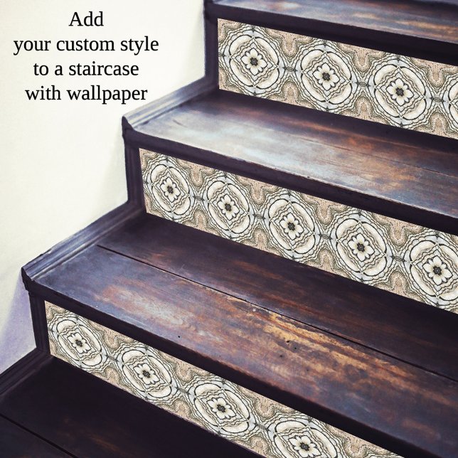 Italian Mosaic Inspired Pattern Tapete (Italian wallpaper created from animal patterns. Inspired by Mediterranean mosaic floors.)