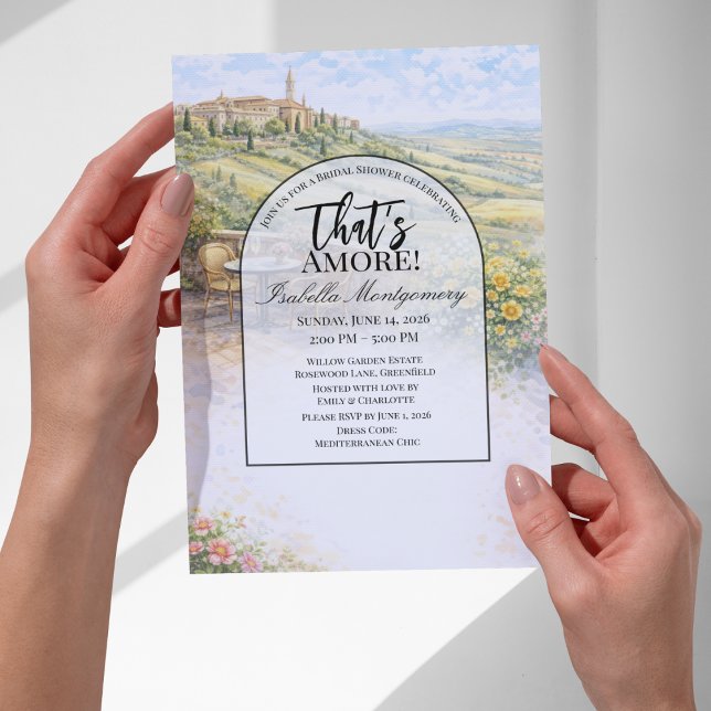 Italian Pienza That’s Amore Bridal Shower Einladung (Italian Pienza That’s Amore Bridal Shower Invitations
)