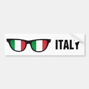 Italian Shades custom text & color bumpersticker Autoaufkleber