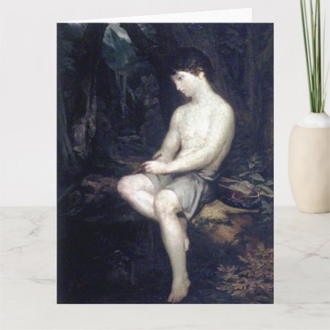 Italian Shepherd Boy Fine Art Greetings Card Karte (Vorderseite)