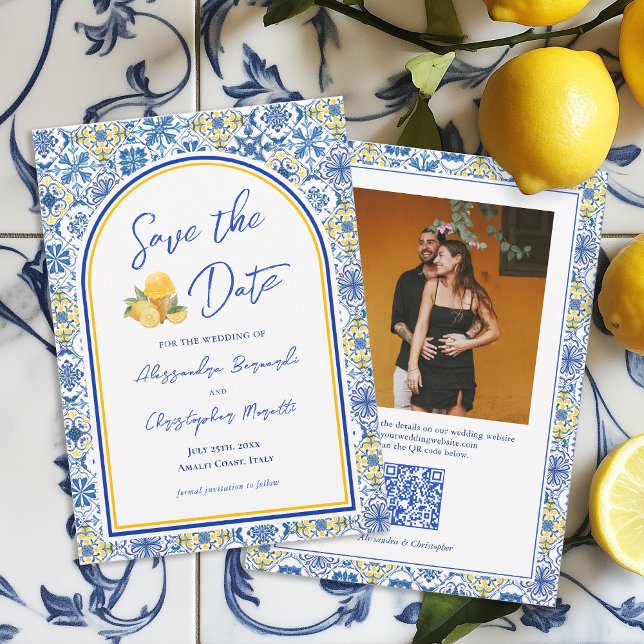 Italian Summer Destination Wedding QR Code Save The Date (Von Creator hochgeladen)