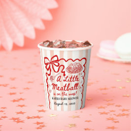 Italian Theme Baby Shower Red Bow Pappbecher