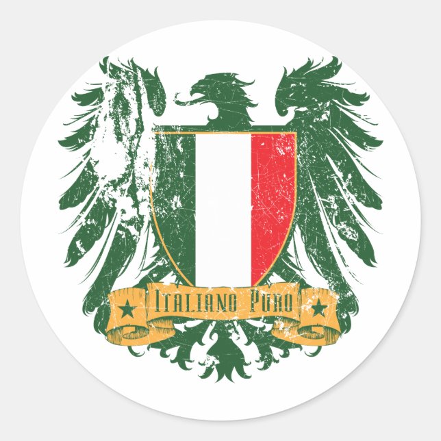 Italiano Puro Runder Aufkleber (Vorderseite)