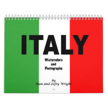 Italie Calendrier des photos et aquarelles