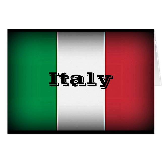 Italie Drapeau bord foncé (Devant horizontal)