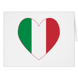 Italie Drapeau Coeur Bordure rouge