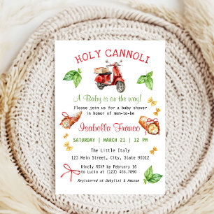 Italie Fun Saint Cannoli Baby shower Invitation