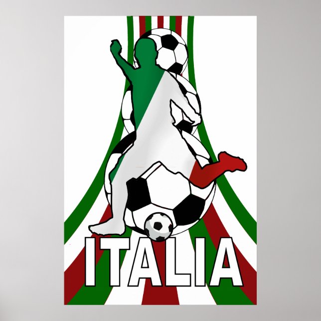 Italie italia, posters de football de calico (Devant)