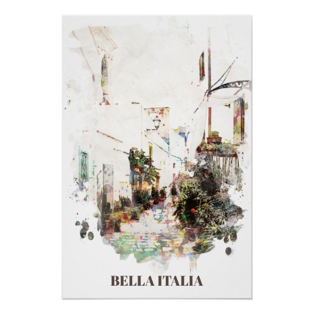 ** Italie Italia Street AP12 Plantes Poster Soudui (Devant)