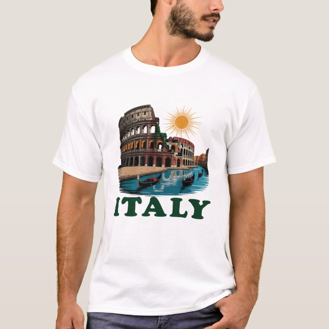 Italie Lieu historique Passion T-shirt Design (Devant)