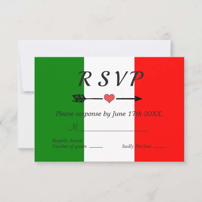 Italie Mariage italien RSVP (Devant)