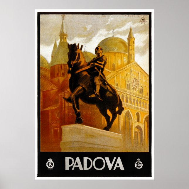 Italie Poster Vintage voyage Padova restauré (Devant)